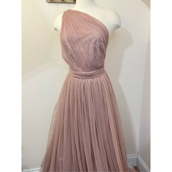 ASOS Dresses & Skirts - ASOS PREMIUM Tulle One Shoulder Maxi Dress In Mink 10